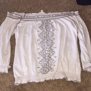 White off the shoulder top